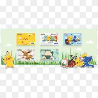 New Pokémon-themed Visa Debit Cards Display Pikachu, - บัตร กสิกร โปเก ม่อน Clipart