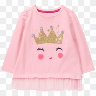 Princess Top Girls Crown, Pink Crown, Toddler Girl - Blouse Clipart
