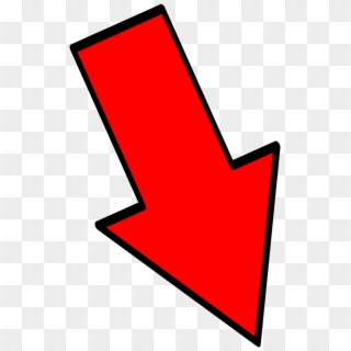 Red Down Right Arrow , Png Download - Red Arrow Right Down Clipart