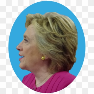 Hillary Rodham Clinton Oval Blue - Blond Clipart