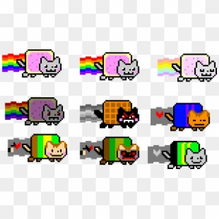 Nyan Cat Different Versions Clipart