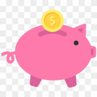 Piggy Bank Or Savings Flat Icon Vector - Illustration Clipart