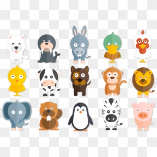 Happy Animals Illustrations Free Vector And Png The - Happy Animals Illustration Clipart