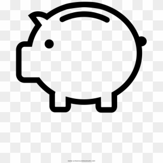 Piggy Bank Coloring Page - Piggy Bank Line Icon Clipart