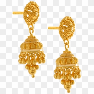 22k Yellow Gold Earrings - Gold Earrings Png Clipart