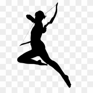 Archer Silhouette Png - Silhouette Of Woman Archer Clipart