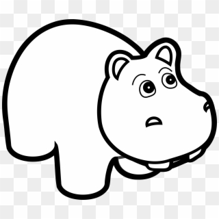 This Free Icons Png Design Of Hippo Line Art Clipart