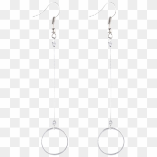 Circle Long Drop Earrings Silver Earrings Zaful Long - Earrings Clipart