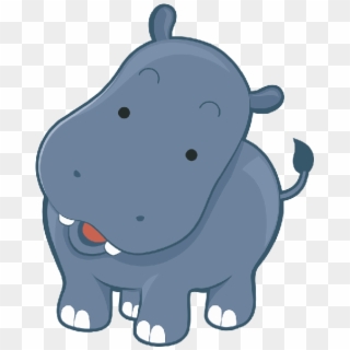 Cute Hippo Clipart Free For Personal Use Cute With - Cute Hippo - Png Download