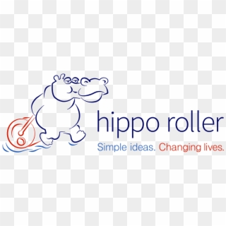 The Hippo Roller Can Be Branded With A Company Logo - Cartoon Clipart