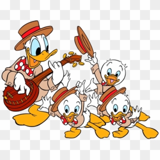 Donald Duck Clipart Disney Music - Pato Donald E Seus Sobrinhos - Png Download