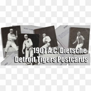 1907 Dietsche Detroit Tigers Postcards - College Softball Clipart