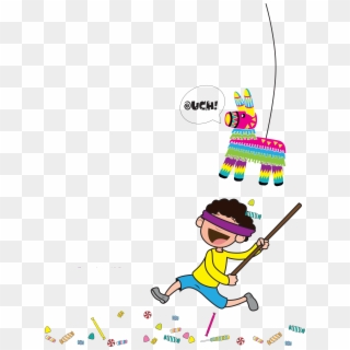 Breaking A Star Pinata Clipart - Png Download
