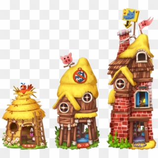 Clip Art Transparent Stock Image Fairytales House Level - Three Little Pigs Png