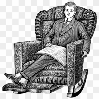 Old Man In Armchair Drawing Clipart