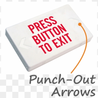 Press Button To Exit Led Exit Sign With Battery Backup - Exit Sign Clipart