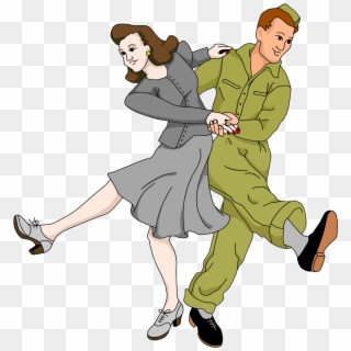 1940s Cliparts - Swing Ww2 Dance - Png Download
