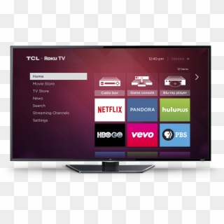 Roku's First Streaming-video Tvs Ready To Hit U - Tcl Roku Tv Home Screen Clipart