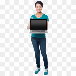 Girl With Laptop Clipart