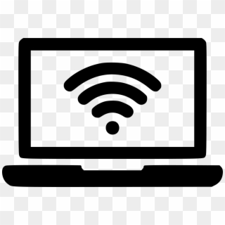 Laptop Wifi Signal Connection Network Configuration - Laptop Wifi Icon Png Clipart