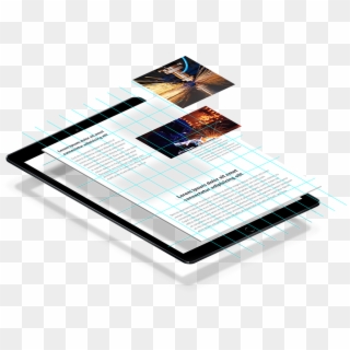 Ipad Safari Opened Magazine - Web Design Clipart
