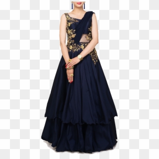 Midnight Saree Gownin Stock - Gown Clipart