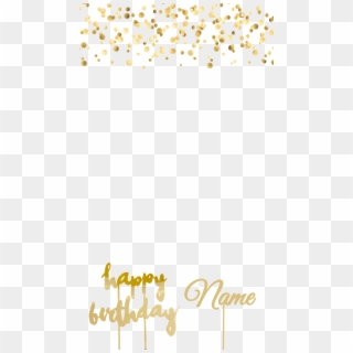 Click To Customize - Transparent Gold Confetti Background Clipart