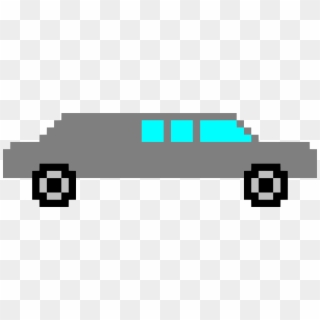 Pixel Art Limousine - Pixelated Car Clipart