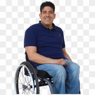 Photo Of A Young Man Sitting In A Wheelchair - Wheelchair Clipart