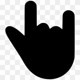 Png File - Rock Hand Png Black Clipart