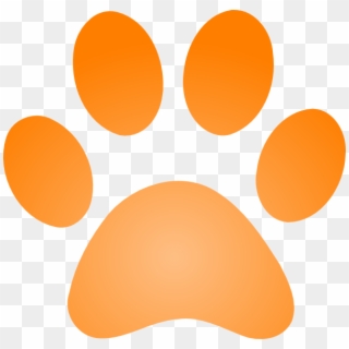 Picture Black And White Stock Orange Print With Gradient - Orange Paw Print Clipart - Png Download
