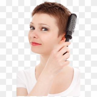 Woman Combing Her Hair Png Image - Combing Png Clipart