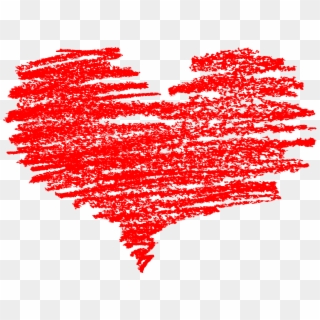 5 Scribble Heart - Crayon Heart Transparent Background Clipart