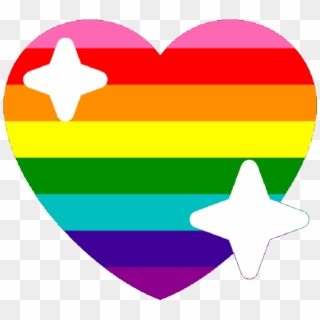 Original Lgbtq Sparkle Heart Discord Emoji - Discord Gay Heart Emoji Clipart