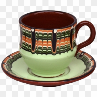 Pottery Tea Cup With Saucer - Pottery Cup Png Clipart