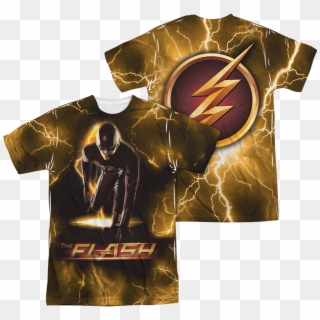 Front And Back The Flash Bolt T-shirt - Shirt Clipart