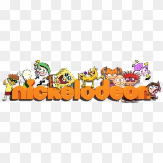 Nickelodeon Characters - Nickelodeon Logo With Characters Clipart