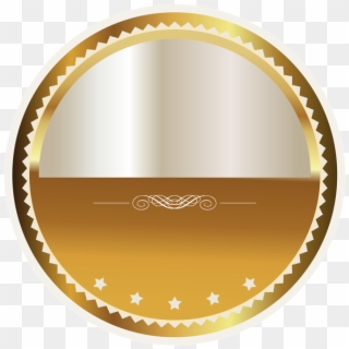 Gold And White Seal Badge Png Clipart Picture - Gold And White Seal Png Transparent Png