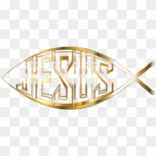 This Free Icons Png Design Of Jesus Fish Gold No Background Clipart