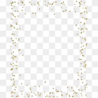 Glitter Gold Background - Gold Confetti Frame Png Clipart