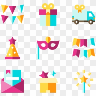 Birthday Party - Birthday Icons Png Clipart