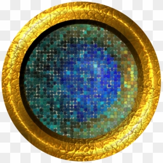 Golden Ring And Blue Mosaic - Yin Clipart