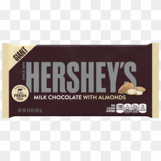 Hershey's Giant Milk Chocolate With Almonds Candy Bar, - Big Hershey Almond Bar Clipart