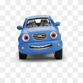 Blue Chevron Car - City Car Clipart