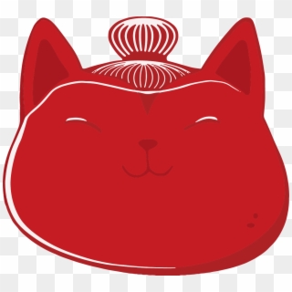 Sumo Cat Head - Asian Clipart