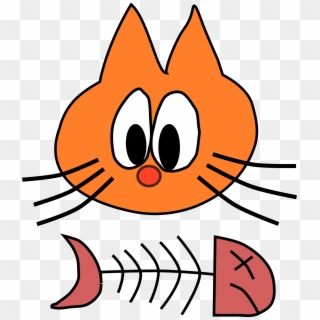 Cat With A Fish Bone Clipart