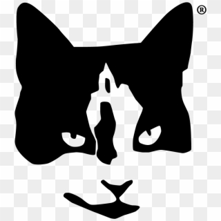 Cat Head Black And White Clipart - Poor Cat Designs Logo - Png Download