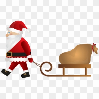 Free Png Santa Claus With Sleigh Png Png - Sled Clipart