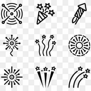 Fireworks - Old School Tattoo Icon Clipart