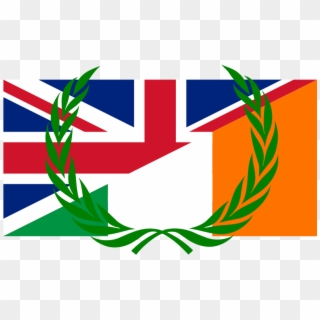 Flag Of The United Kingdom And Ireland With Laurel - Laurel Wreath Clipart